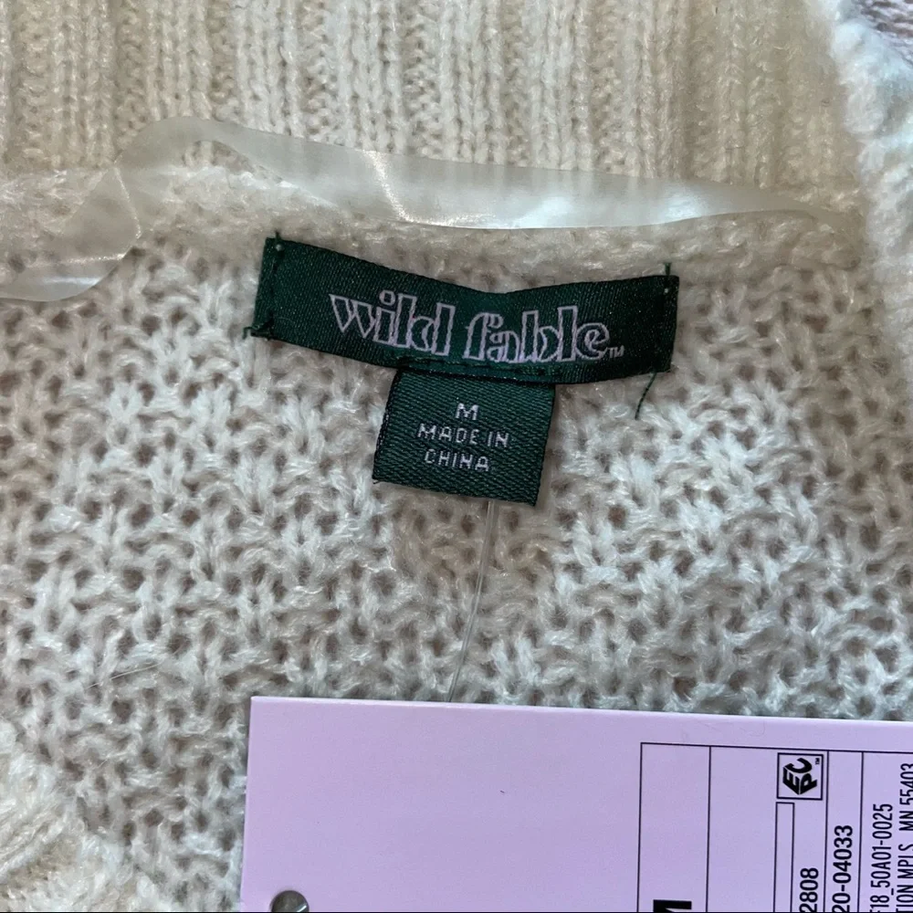 Wild fable crop sweater balloon sleeve size M - Picture 7 of 9